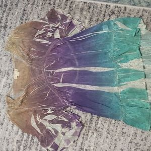 Live and let live medium rainbow sheer overlay